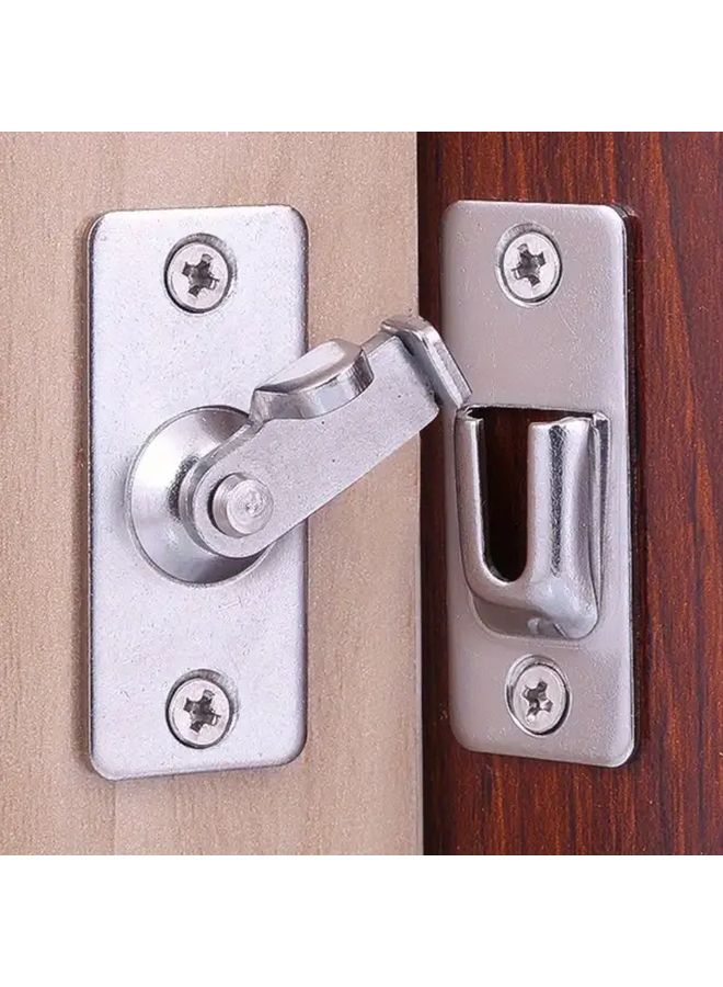Black 2pcs Stainless Steel 90 Degree Right Angle Door Latch Security Slide Bolt Lock for RVs Homes Offices with Screws - Image 1