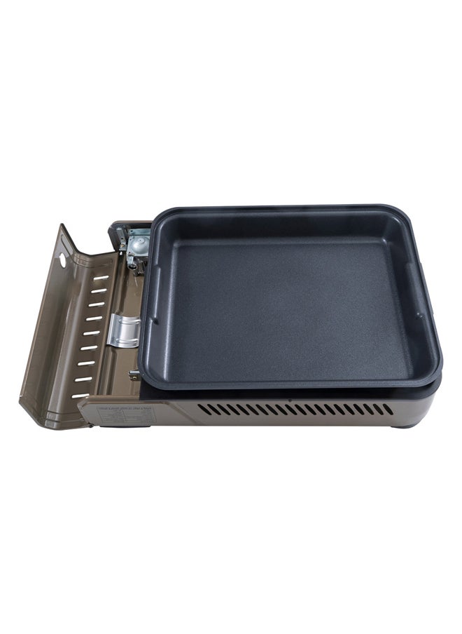 AL SANIDI Portable gas grill and stove for travel and trips, Beige Dark, Size46*33.6*17.3Cm  - Image 3