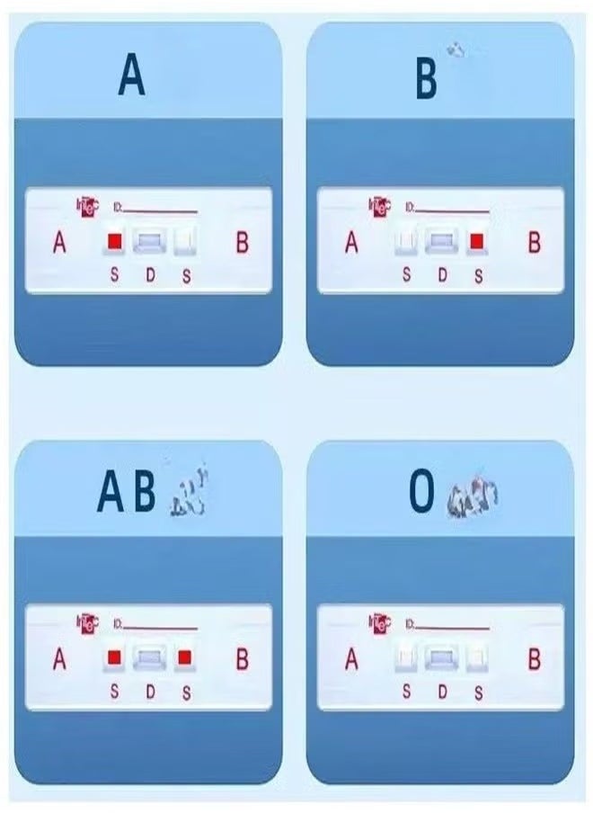 أبو مجموعة فحص فصيلة الدم، اختبار فصيلة الدم ABO، فحص البطاقة، اختبار تحديد فصيلة الدم، مجموعة فصيلة الدم  - Image 3