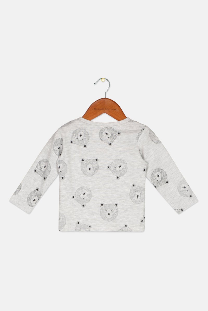 Sinsay تي شيرت مطبوع بالكامل للفتيات الصغيرات من فوكس باني بواسطة سينساي، رمادي - Image 2