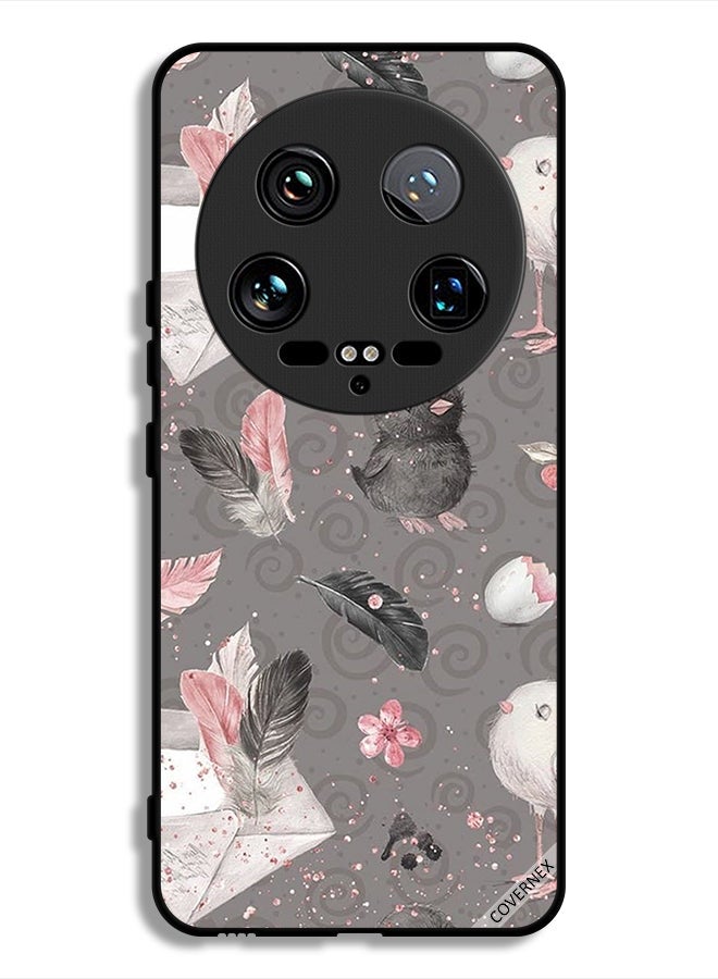 Covernex Xiaomi 14 Ultra Protective Case Cover Feathers & Chicks - Image 1