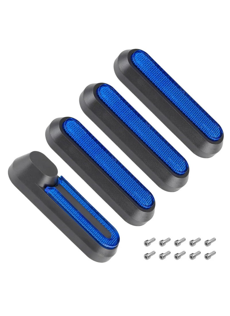 CMGTYYD 4 PCS Reflective Scooter Rear Side Wheel Cover Reflective Strip for Xiaomi 1S M365 Pro Pro2 Scooter, Scooter Wheel Hubs Cap with Screws Rear Wheel Protective Decorative Shell  - Image 1