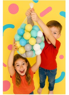 BKMax 50 Pcs Soft Ball |[Multi-Colour Plastic Ocean Balls for Kids |Safe & Durable Play Balls | Ideal for Pools, Indoor/Outdoor |[INon-Toxic & BPA-Free |Set of 50 |Light Colours | Gift item | Baby toy (Set of 50)  - Image 1