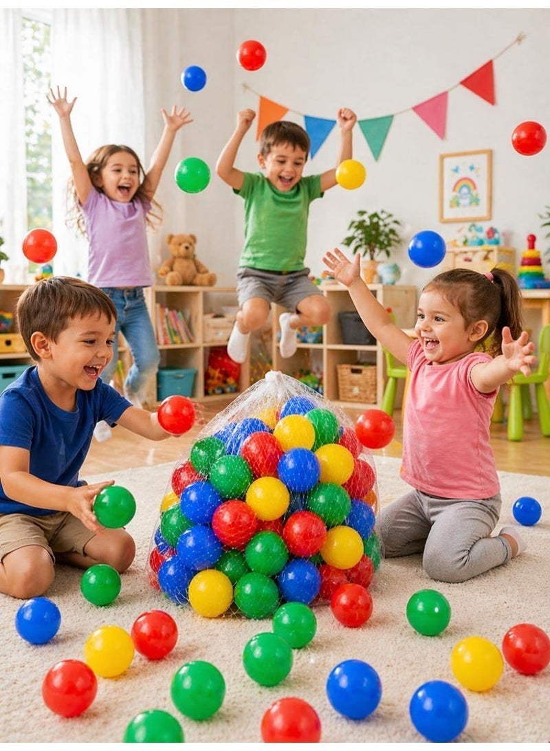 50 Pcs Soft Ball |[Multi-Colour Plastic Ocean Balls for Kids |Safe & Durable Play Balls | Ideal for Pools, Indoor/Outdoor |[INon-Toxic & BPA-Free |Set of 50 | | Gift item | Baby toy (Set of 50) (6Cm) - Image 2