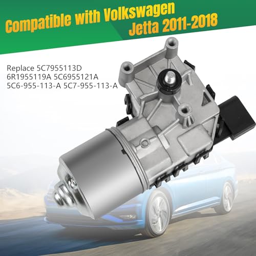 Dexepe Windshield Wiper Motor Compatible with Volkswagen Jetta 2011-2018 Replace 6R1955119A 5C6-955-113A 5C7-955-113D 5C6-955-121A - Image 2