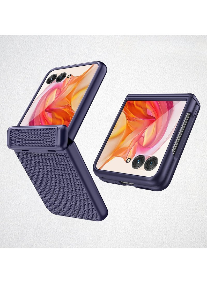 حافظة متوافقة مع Motorola Razr 50 Ultra 5G، 【بصفة واقية مدمجة】 حماية مفصل شامل غلاف متين مقاوم للصدمات لحماية Moto Razr 50 Ultra