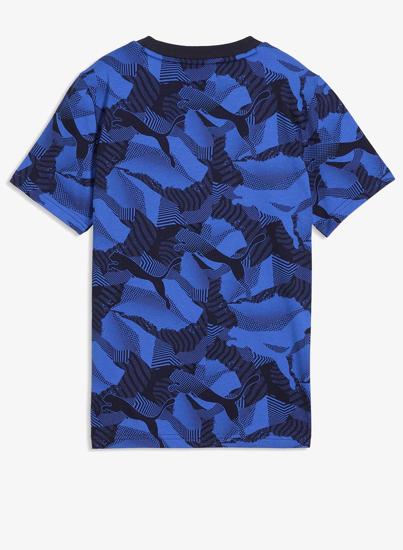 PUMA Youth Essential Logo Lab Story 2 Aop T-Shirt - Image 2
