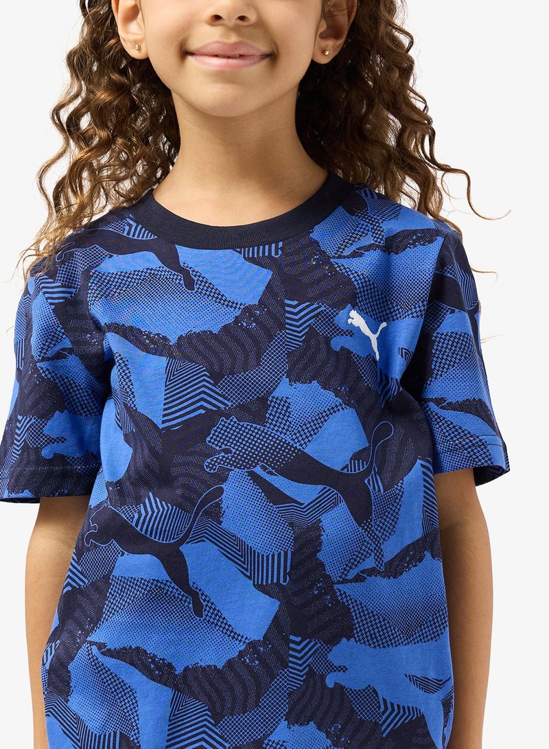 PUMA Youth Essential Logo Lab Story 2 Aop T-Shirt - Image 3