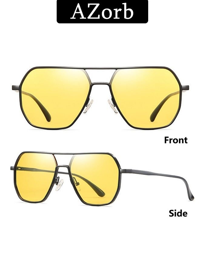 AZorb Polarized  Aviator Sunglasses for Men Women Shades Magnesiu Aluminum Alloy Metal Frame Men's Sun Glasses UV400 Protection for Drive Fishing Travel Sunglasses - Image 2