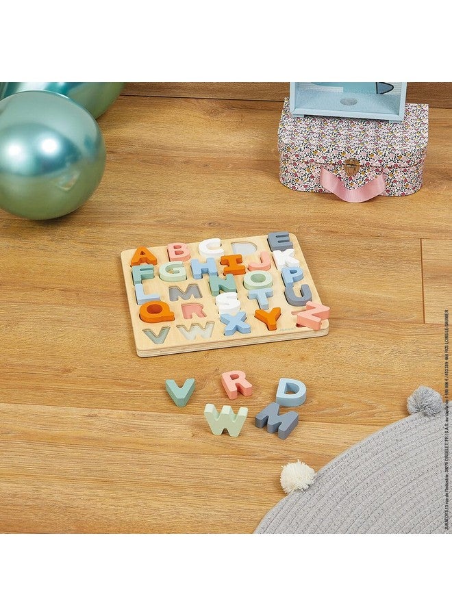 Janod Sweet Cocoon Wooden Alphabet Learning Puzzle with ABC Letters and Chalkboard - Ages 2+ - J04412 - Image 2