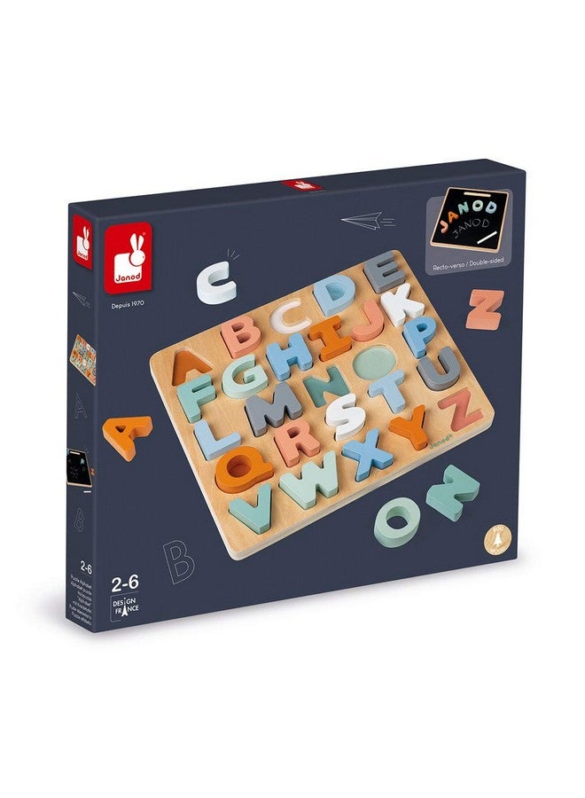 Janod Sweet Cocoon Wooden Alphabet Learning Puzzle with ABC Letters and Chalkboard - Ages 2+ - J04412 - Image 5