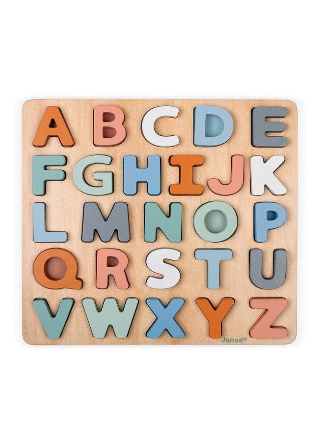 Janod Sweet Cocoon Wooden Alphabet Learning Puzzle with ABC Letters and Chalkboard - Ages 2+ - J04412 - Image 3
