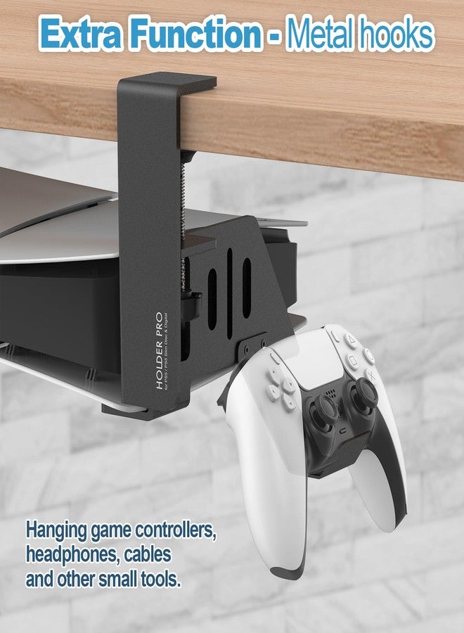 JUSPRO PS5 Under Desk Mount Holder Compaitble with PS5/PS5 Slim Disc & Digital Edition Console. - Image 5