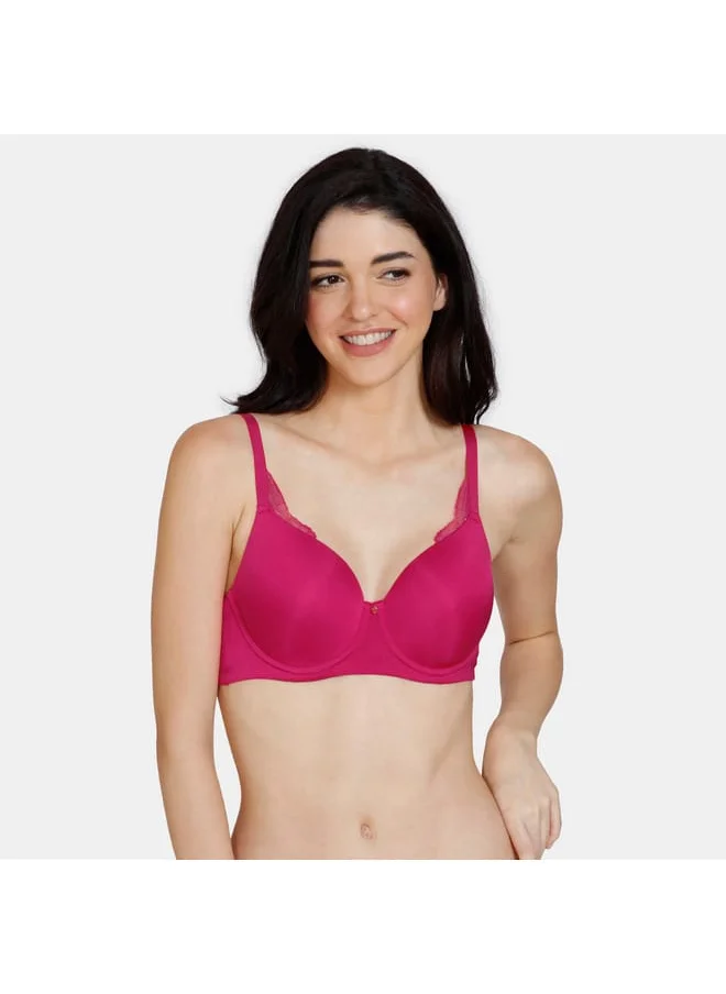 zivame Zivame Solid Padded Wired Bra with Hook and Eye Closure