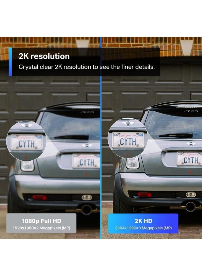 tapo كاميرا أمان خارجية TP-Link بدقة 2K HD سلكية، مقاومة للعوامل الجوية IP66، كشف الحركة/الشخص، تعمل مع أليكسا وGoogle Home، مزودة بصفارة إنذار ورؤية ليلية، تخزين سحابي/بطاقة SD، صوت ثنائي الاتجاه (C310) - Image 2