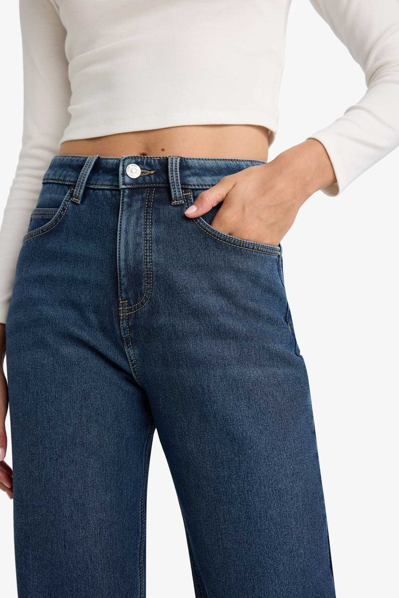 ديفاكتو بنطلون جينز نسائي مريح ذو حافة عادية - Image 5