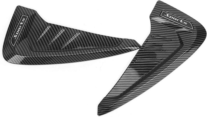 AUTOMAZE 2pc Car Air Flow Intake Decorative Side Vent Hood Cover Universal Air Flow Vent Protection Cover (Carbon Fibre) - Image 5