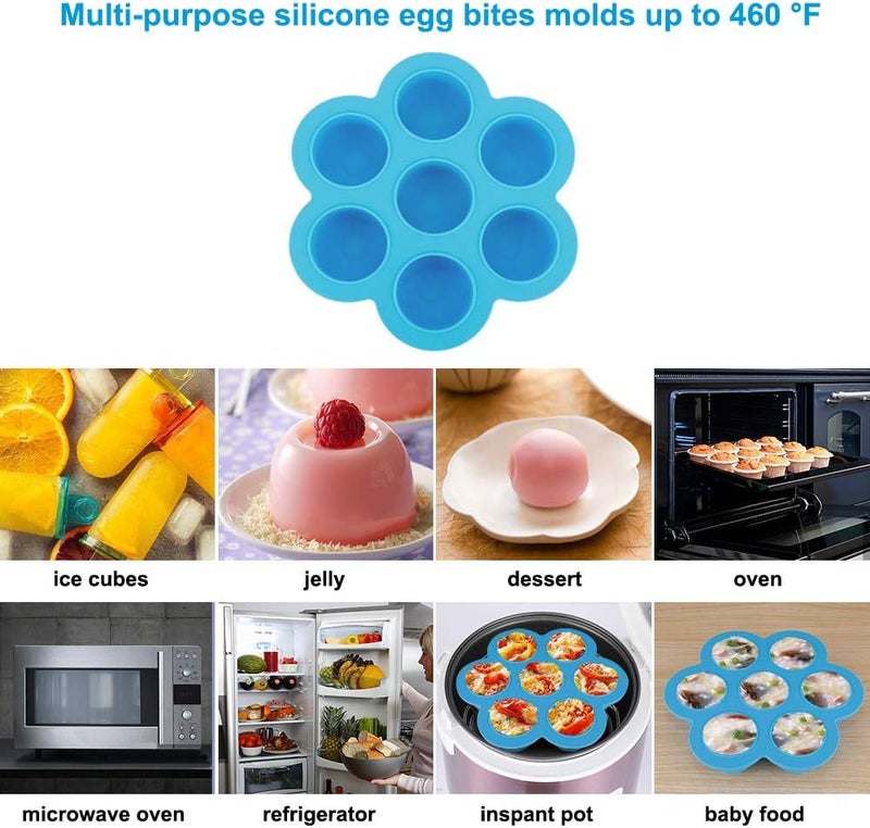 KITOOLBASE Accessories-Set-for-Insta-Pot, Accessory Compatible with Instant Pot 6 Qt 8 Quart, with Steamer Basket Cheesecake Pan Egg Steam Trivet Silicone Mold Mitts Tong - Image 3