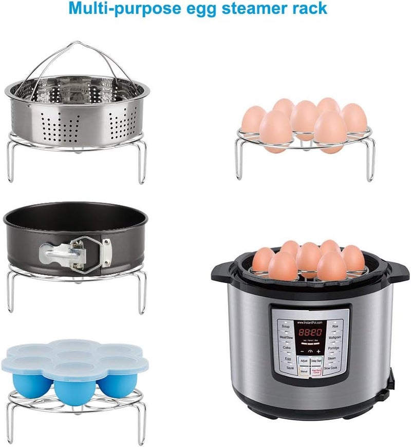 KITOOLBASE Accessories-Set-for-Insta-Pot, Accessory Compatible with Instant Pot 6 Qt 8 Quart, with Steamer Basket Cheesecake Pan Egg Steam Trivet Silicone Mold Mitts Tong - Image 5