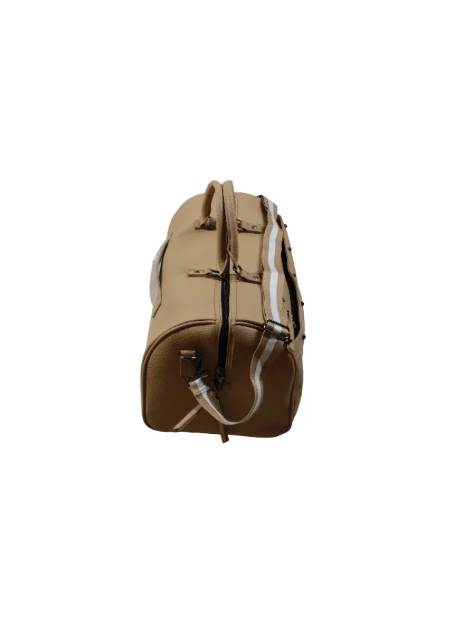 DKNY Dkny Rivets Duffle Bag for Unisex | Ultra Lightweight Wheels 2 Color Cork