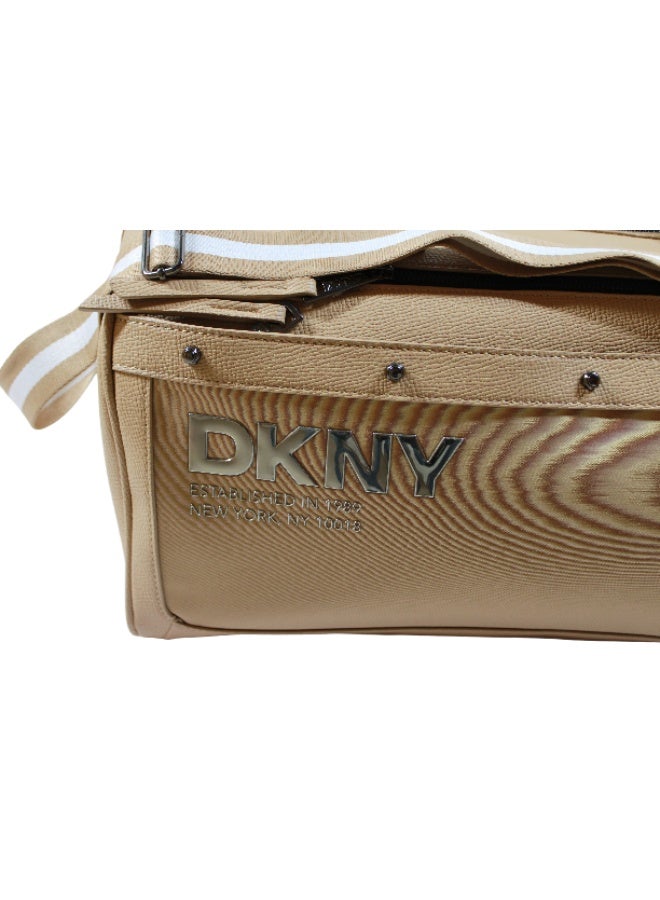 دكني حقيبة دافل دي كيه إن واي مرصعة بعجلات خفيفة للغاية بلونين من الفلين للجنسين - Image 5