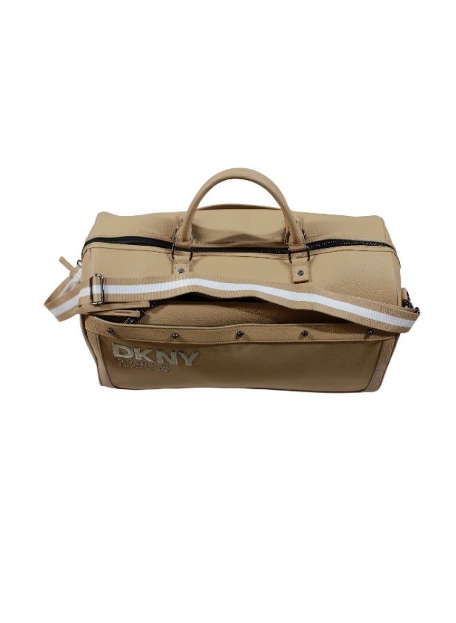 دكني حقيبة دافل دي كيه إن واي مرصعة بعجلات خفيفة للغاية بلونين من الفلين للجنسين - Image 4