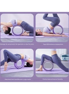 Gonice 1pc Yoga Massage Circle, Indoor Pilates Fitness Roller, Workout Auxiliary Equipment For Beauty Back, Body Stretching  - Image 3