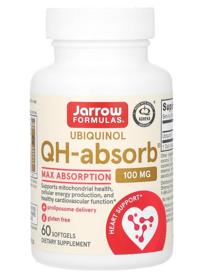 jarrow formulas Ubiquinol QH-Absorb Max Absorption 100 mg 60 Softgels