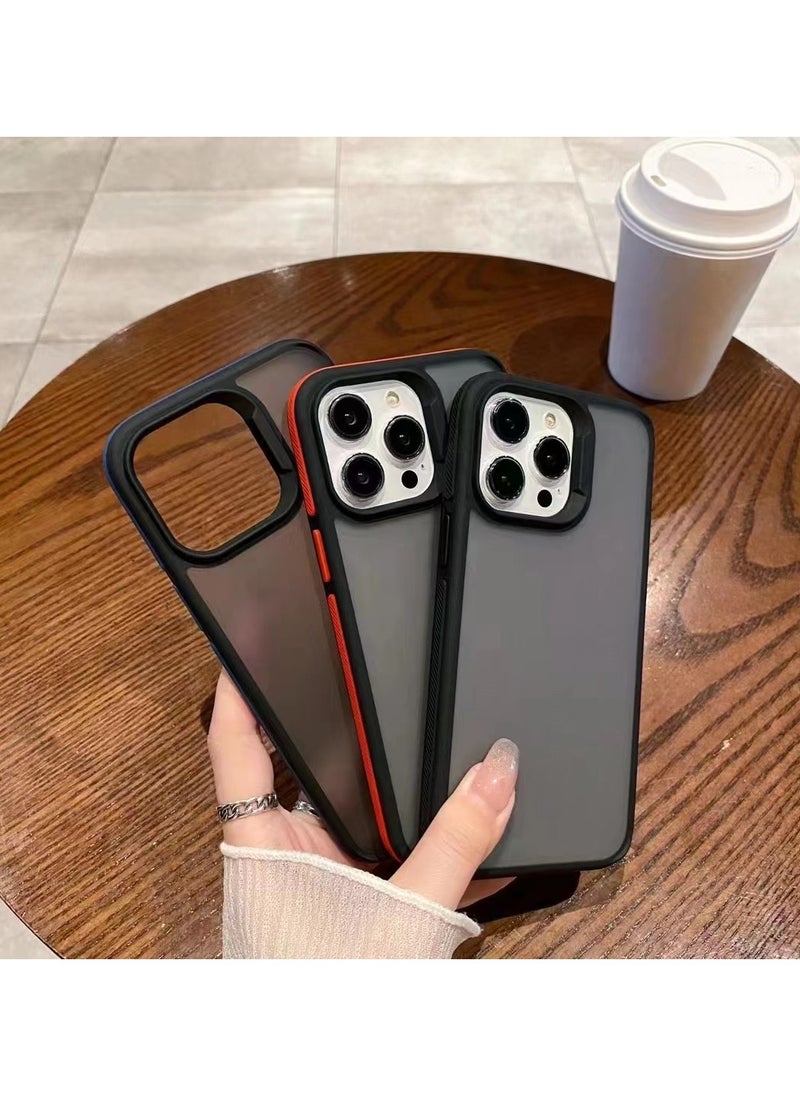 A back cover with a matte texture a delicate colored frame shock protection and protection for the camera from breakage For Iphone 15Pro (Red)
