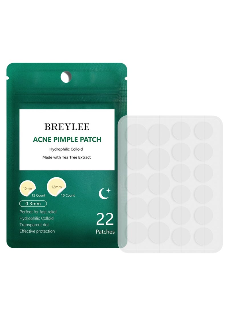 Breylee 66 Count Acne Pimple Patches - Hydrocolloid Transparent Spot Treatment for Face u0026 Body, Fast Absorbing Vegan Cruelty-Free Cover (Two Sizes) - Image 2