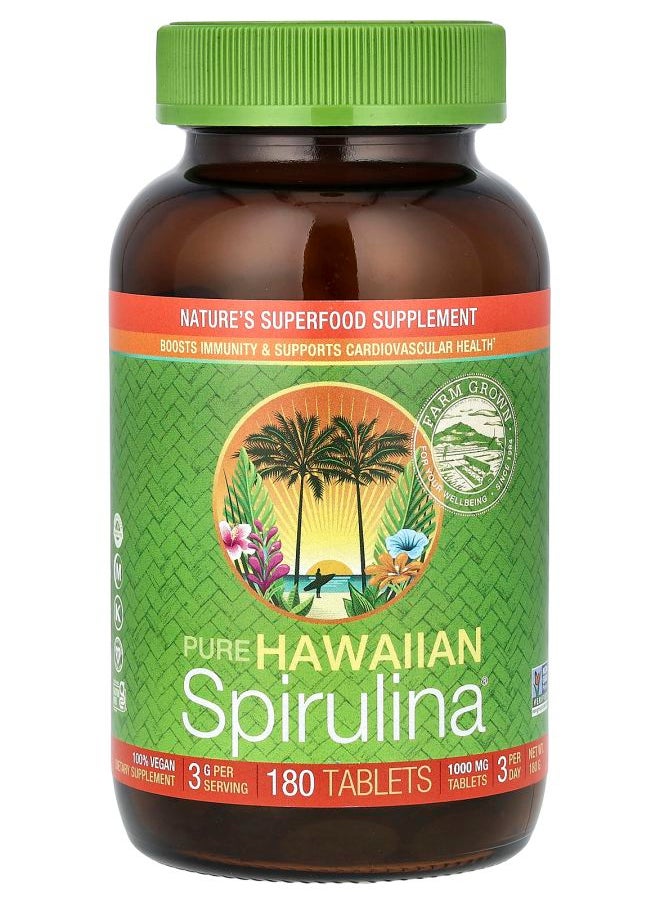 Nutrex Hawaii Pure Hawaiian Spirulina 3 g 180 Tablets (1 g per Tablet) 