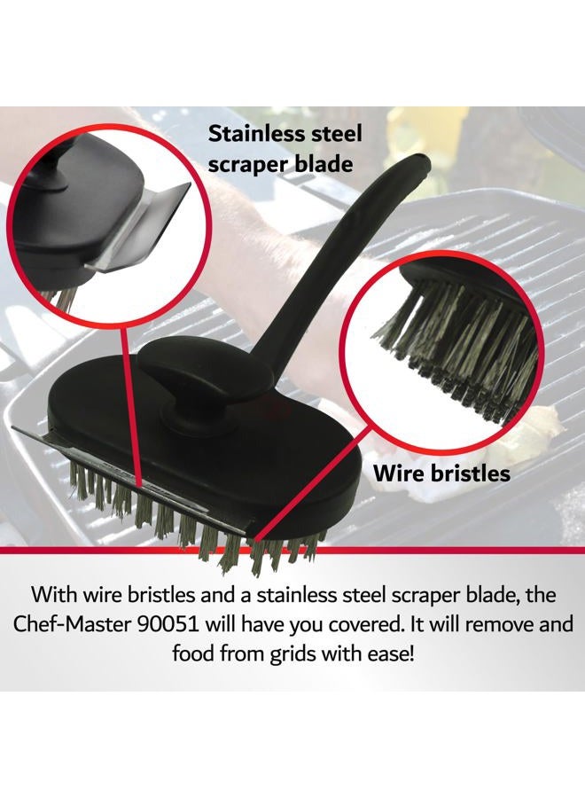 Chef-Master 90051 Grill Brush, Plastic, Black - Image 4