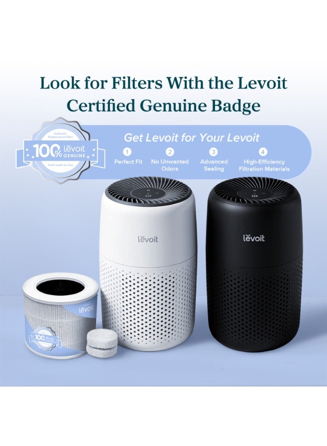 ليفويت فلتر استبدال لجهاز تنقية الهواء LEVOIT Core Mini 3 في 1 HEPA، بفلتر الفحم النشط عالي الكفاءة، Core Mini-RF أبيض - Image 5