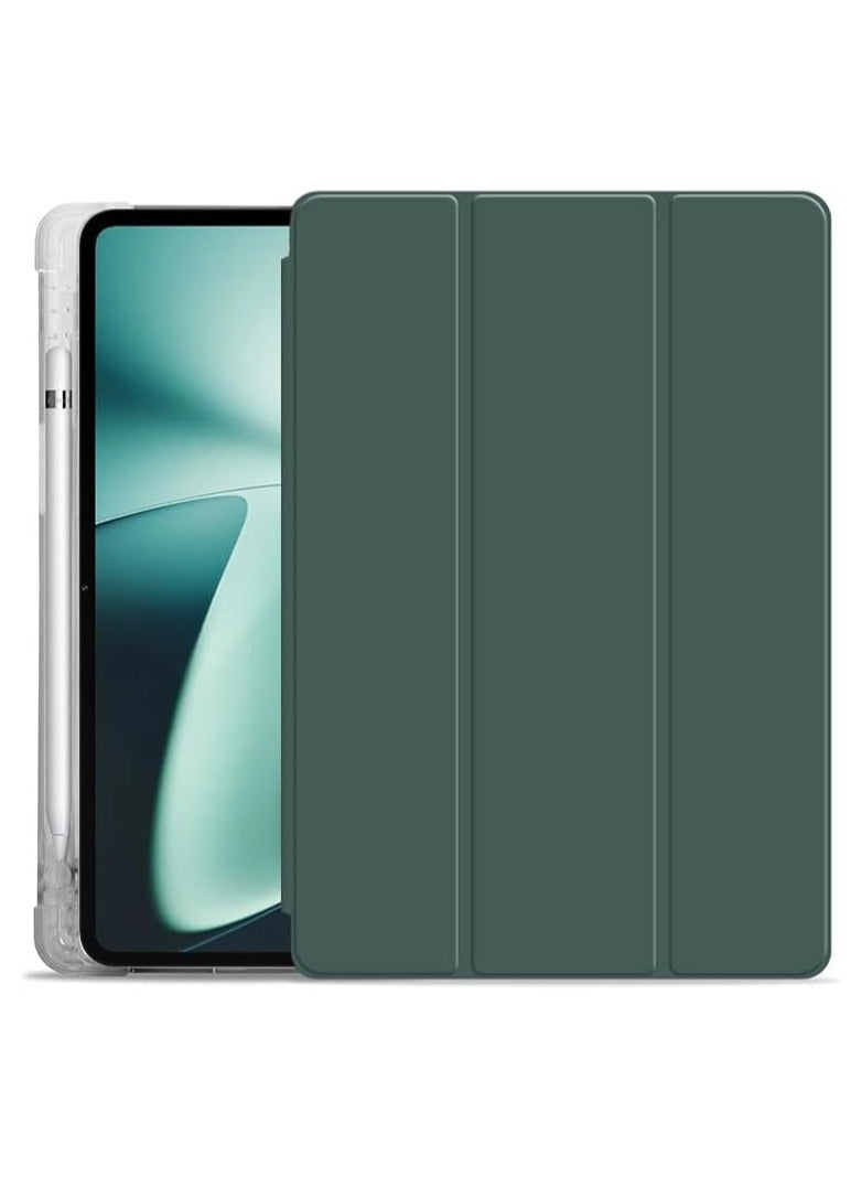 عام حافظة متوافقة مع Huawei MatePad 12X بحجم 12 بوصة لعام 2024 غطاء مغلق ثلاثي الأجزاء مع سماح النوم التلقائي والاستيقاظ غطاء شفاف وشكل ظهر واضح