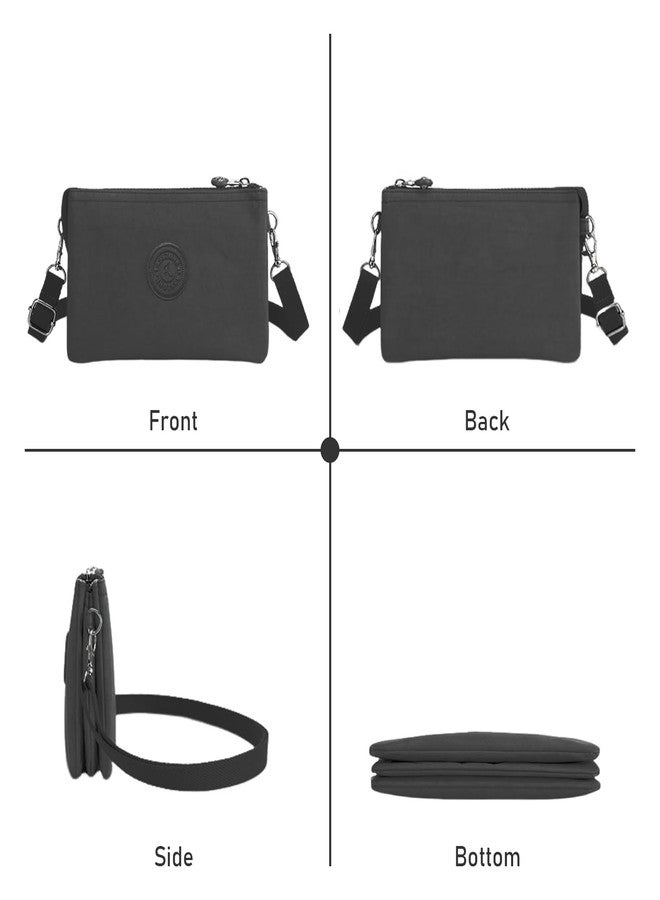 LassZone Small Crossbody Bag for Women Mini Shoulder Handbag Multi Pocket Ladies Clutch Wallets Purse with Wristlet & Adjustable Strap - Image 5