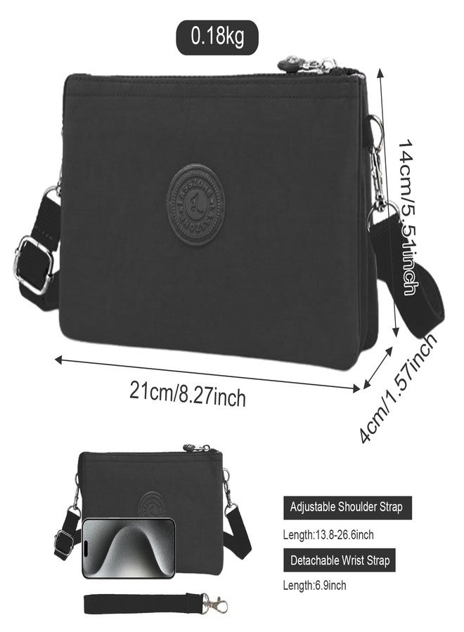 LassZone Small Crossbody Bag for Women Mini Shoulder Handbag Multi Pocket Ladies Clutch Wallets Purse with Wristlet & Adjustable Strap - Image 4