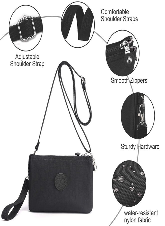 LassZone Small Crossbody Bag for Women Mini Shoulder Handbag Multi Pocket Ladies Clutch Wallets Purse with Wristlet & Adjustable Strap - Image 3