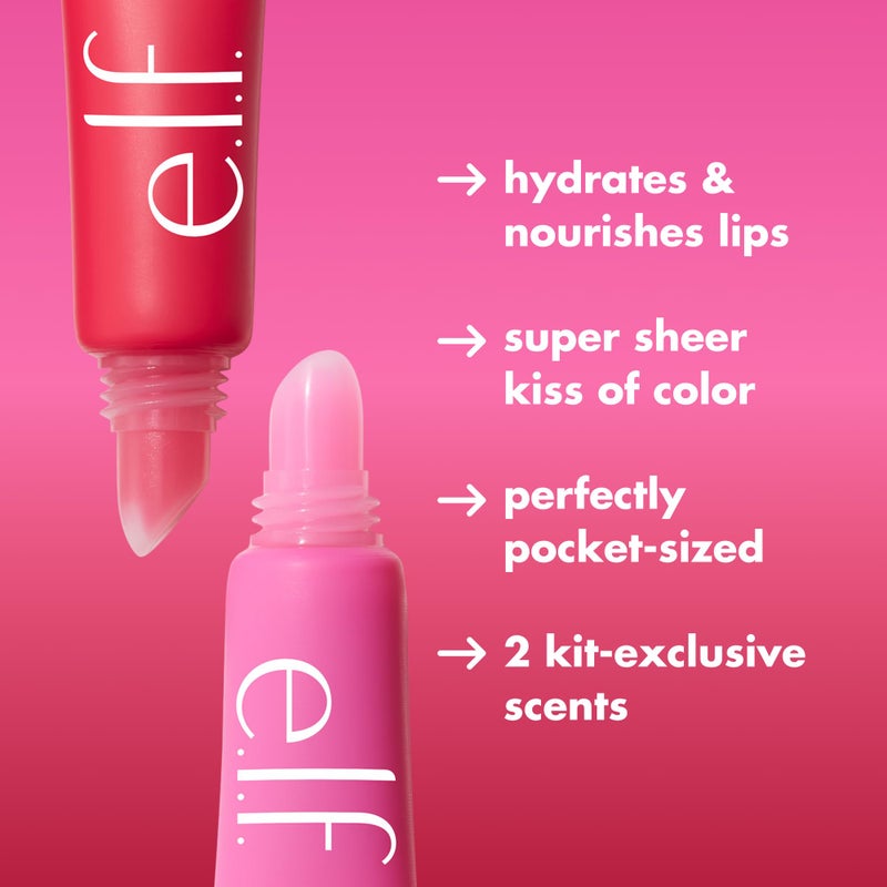 elf e.l.f. Squeeze Me More Lip Balm Duo, Moisturizing Balm For A Sheer Tint Of Color, Made With Hyaluronic Acid, Vegan & Cruelty-Free, Cherry & Bubblegum - Image 5