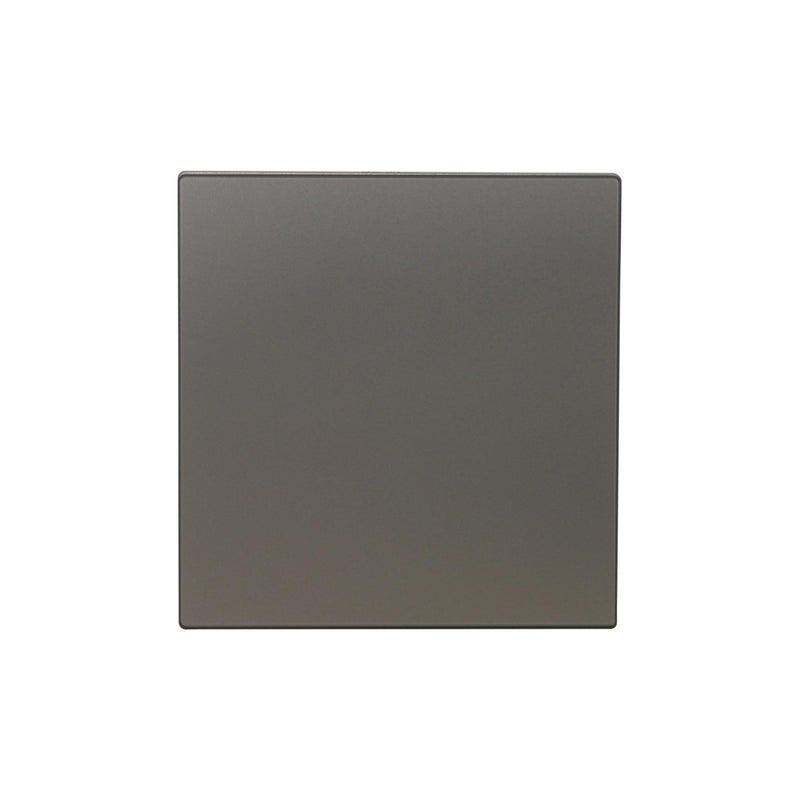 DonMarco Blank Plate 3x3 – Ultra Thin Glass, Modern Cover for Unused Wall Boxes (Matt Grey) - Image 1