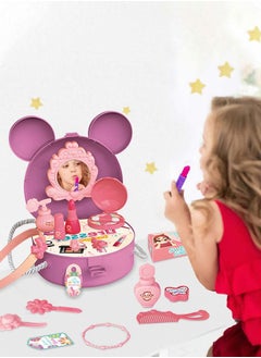 GROIC 21 Pieces Kids Girls Makeup Kit, Pretend Makeup Toy Set, Princess Play Makeup Kit with Makeup Case, Girls Toys, Crossbody Makeup Bag Toys  - Image 2