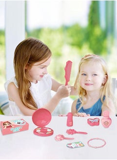 GROIC 21 Pieces Kids Girls Makeup Kit, Pretend Makeup Toy Set, Princess Play Makeup Kit with Makeup Case, Girls Toys, Crossbody Makeup Bag Toys  - Image 3
