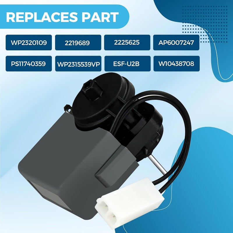 Romalon 2315539 Refrigerator Evaporator Fan Motor WP2315539 Fit for Whirlpool Kenmore Refrigerator Replaces 2219689 2225625 W10438708 WP2315539VP AP6007247 PS11740359 by - Image 3