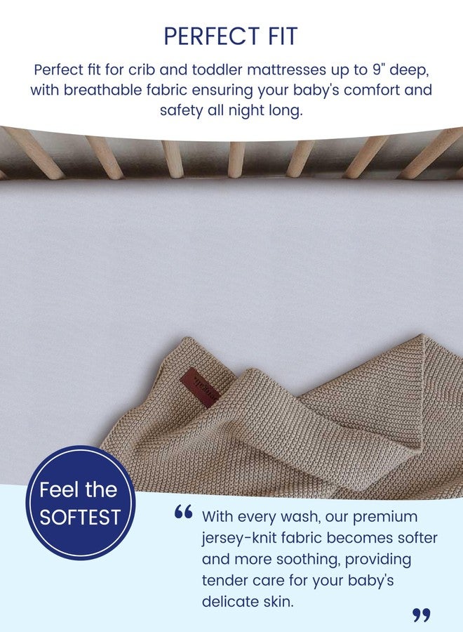 TotAha Soft Crib Sheets Girl-Hypoallergenic, Silky Comfort, Buttery Soft, Calming Effect, Premium All-Season Jersey-Knit Sheets, 9'' Extra Deep Pocket, Purple Butterfly - Image 3