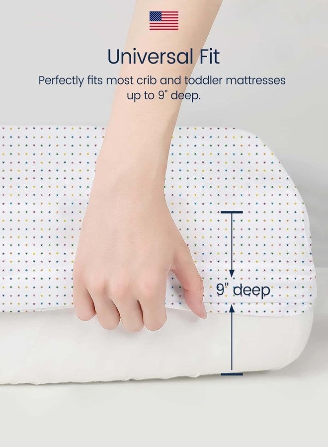 TotAha Soft Crib Sheets Girl-Hypoallergenic, Silky Comfort, Buttery Soft, Calming Effect, Premium All-Season Jersey-Knit Sheets, 9'' Extra Deep Pocket, Purple Butterfly - Image 5