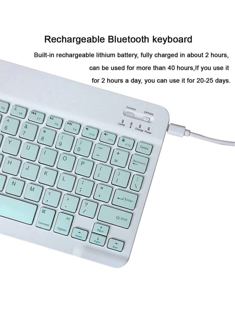 Rechargeable Bluetooth Keyboard and Mouse Combo Ultra-Slim Portable Compact Wireless Mouse Keyboard Set for Android Windows Tablet Cell Phone iPhone iPad Pro Air Mini - Image 4