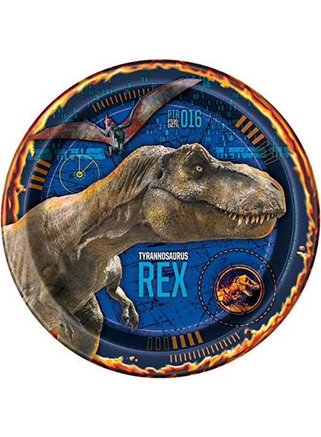 Unique Jurassic World Fallen Kingdom Birthday Party Supplies Bundle Pack 24 Lunch Paper Plates - Image 3