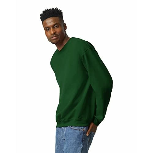 Gildan Adult Fleece Crewneck Sweatshirt, Style G18000, Multipack, Forest Green (1-Pack), Large - Image 2