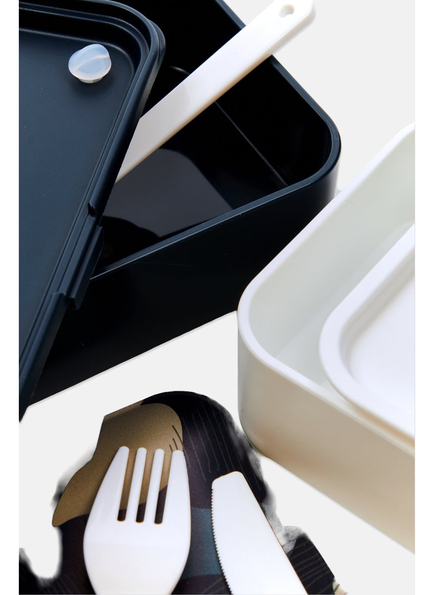 IRIS Bento Lunch Boxes, Navy  - Image 3