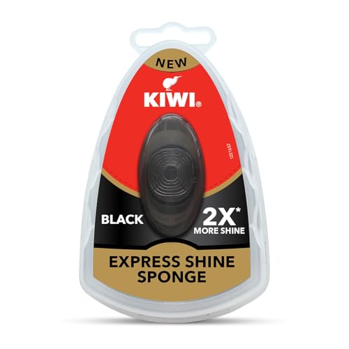 KIWI إسفنجة تلميع الأحذية السوداء المستطيلة - لمعة سريعة، 51.0 مم (ارتفاع) × 76.0 مم (طول) × 51.0 مم (عرض)، تطبيق سريع وسهل، 1 قطعة - Image 1