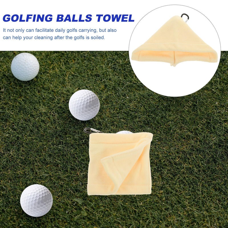 Microfiber Golf Towel With Clip Washable Club Cleaning Cloth 14x14 Inches Lightweight Accessory - Image 4